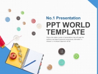 펜 반짇고리 PPT 템플릿 알록달록 단추(자동완성형포함)_슬라이드1
