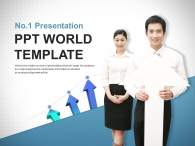 정장 사선 PPT 템플릿 성공적인 상승 비즈니스(자동완성형포함)_슬라이드1