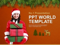 나무 나뭇잎 PPT 템플릿 따뜻한 크리스마스(자동완성형포함)_슬라이드1
