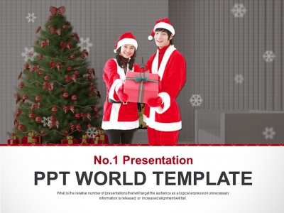 트리 크리스마스트리 PPT 템플릿 화이트 크리스마스(자동완성형포함)(메인)