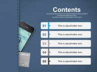 주머니 가죽 PPT 템플릿 모바일 결제와 신용카드_슬라이드1