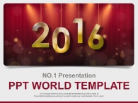 효과 조명 PPT 템플릿 2016년 신년 템플릿(자동완성형포함)_슬라이드1