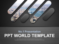 어두운 빌딩 PPT 템플릿 도시 속 빌딩 배경(자동완성형포함)_슬라이드1