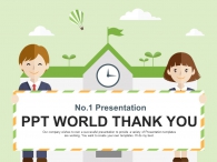 패턴 나무 PPT 템플릿 재미있는 학교_슬라이드4