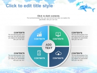 구름 하늘 PPT 템플릿 파스텔빛 돌고래와 파도(자동완성형포함)_슬라이드9