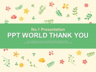 종이 배경 PPT 템플릿 깔끔한 일러스트 꽃잎_슬라이드4