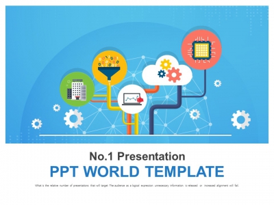 반도체 기술 PPT 템플릿 데이터 그래픽