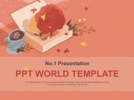 커피 쉼표 PPT 템플릿 한적한 가을 풍경(자동완성형포함)_슬라이드1