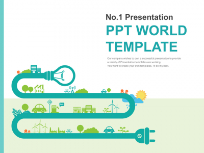 [고급형]그린 에코 일러스트(자동완성형포함) 파워포인트 PPT 템플릿 디자인(메인)