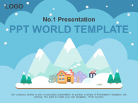 겨울 일러스트 풍경 파워포인트 PPT 템플릿 디자인_슬라이드1