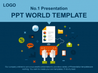 테크놀로지 심플 아이콘 파워포인트 PPT 템플릿 디자인_슬라이드1