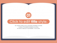 깔끔한 네이비 앤 오렌지 책 도서 파워포인트 PPT 템플릿 디자인_슬라이드3