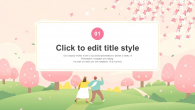 봄 벚꽃 피크닉 일러스트 파워포인트 PPT 템플릿 디자인_슬라이드3